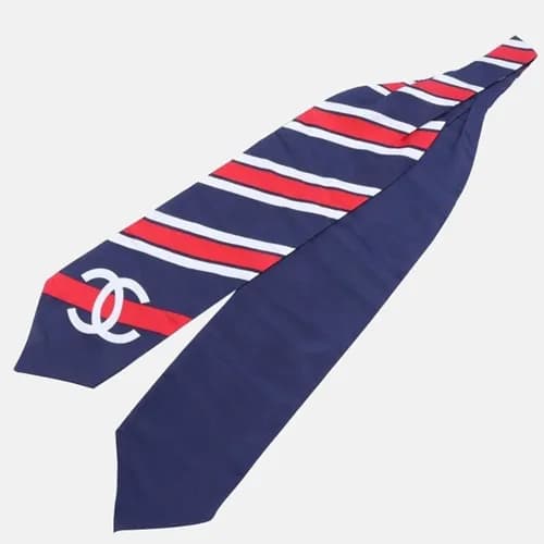CHANEL MENS NECKTIE NAVY - 샤넬 남성용 넥타이 네이비 - 1