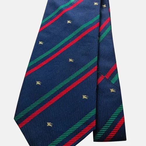 BURBERRY MENS NECKTIE NAVY - 버버리 남성용 넥타이 네이비 - 1