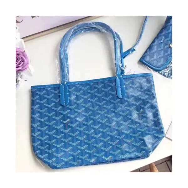 Goyard Leather Blue Tote Shopper Bag,30CM - 고야드 레더… - 1