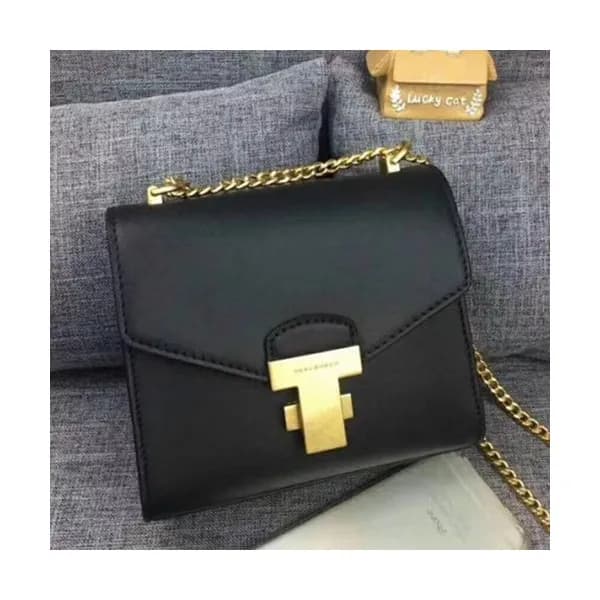 Tory Burch Leather Black Juliette Chain Mini Shoul… - 1