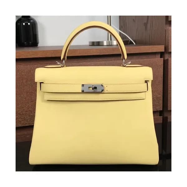 Hermes Kelly Swift Leather Tote Shoulder Bag ,28cm… - 1