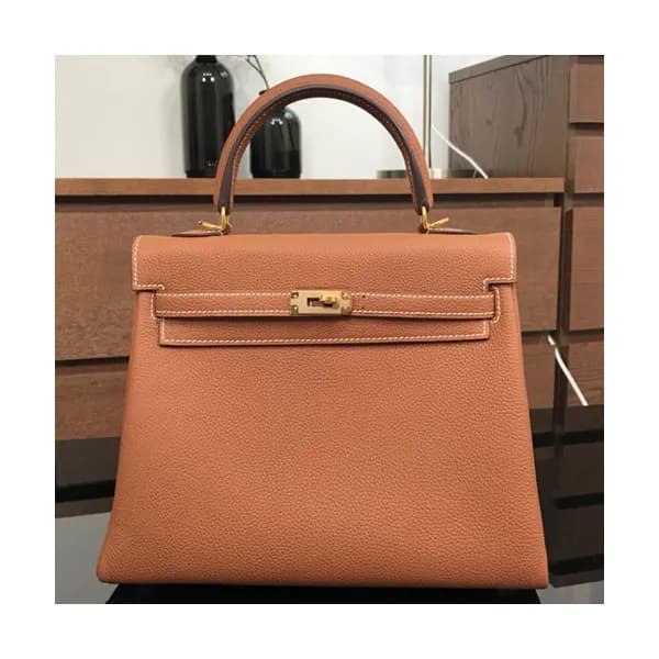 Hermes Kelly Togo Leather Tote Shoulder Bag ,25cm … - 1