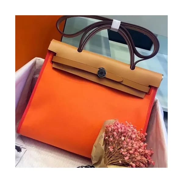 Hermes Herbag Canvas Tote Shoulder Bag ,31cm - 에르메… - 1