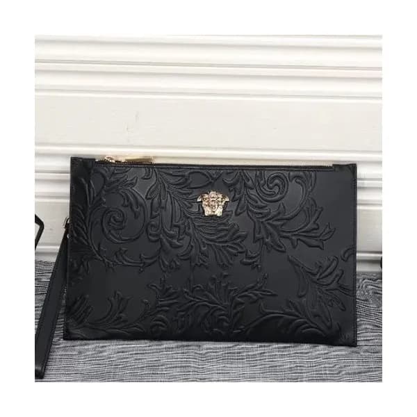 Versace Leather Clutch Bag,28CM - 베르사체 레더 남성용 클러치백… - 1
