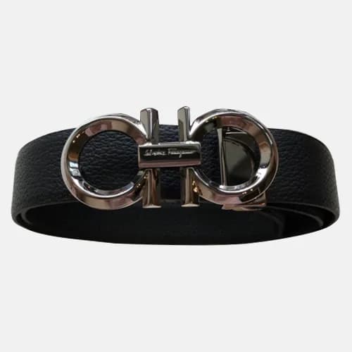 Salvatore Ferragamo 2019 Mens Gancio Leather Belt … - 1