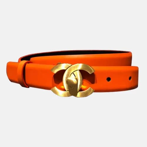 Chanel 2019 Ladies Classic CC Buckle Leather Belt … - 1