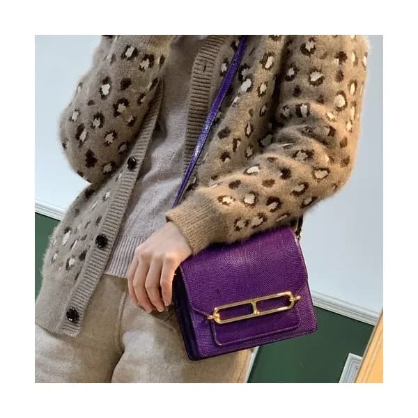 Hermes Roulis Lizard Leather Shoulder Bag,18cm - 에… - 1