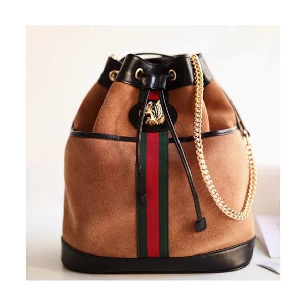 Gucci Suede Rajah Tiger Women Bucket Bag,30CM - 구찌… - 1