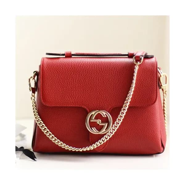 Gucci Interlocking Top Handle Chain Shoulder Bag,2… - 1
