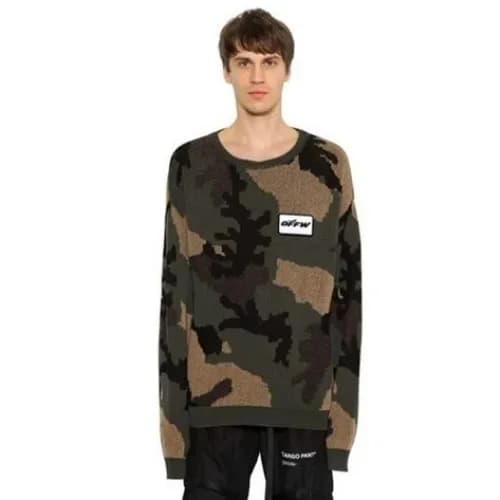 Off-white 2019 Mens Camoflage Knit Sweater - 오프화이트… - 1
