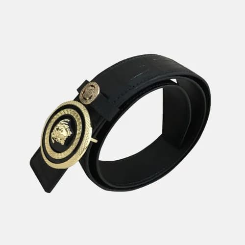 Versace 2019 Mens Palazzo Medusa Steel Buckle Leat… - 1