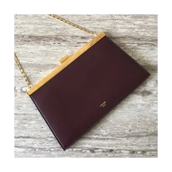 Celine Leather Chain Shoulder Bag,25CM - 셀린느 레더 여성… - 1