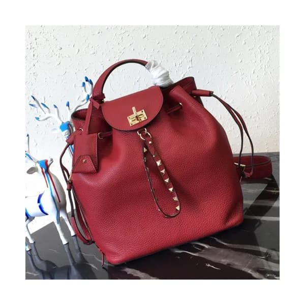 Valentino 2019 Leather Ruckstud Twiny Back Pack ,2… - 1