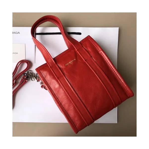 Balenciaga 2019 Bazar Leather Tote Shoulder Shoppe… - 1