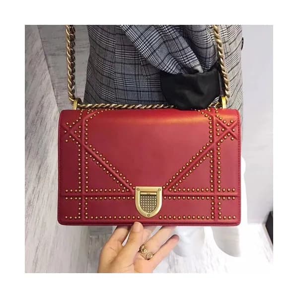 Dior 2019 Dior Rama Leather Chain Shoulder Bag ,25… - 1