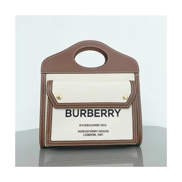 Burberry 2019 Canvas & Leather Shoulder Bag, 26cm … - 1