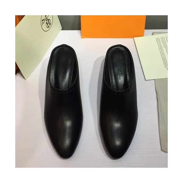 Hermes 2019 Ladies Leather Middle Heel Bloafer- 에르… - 1