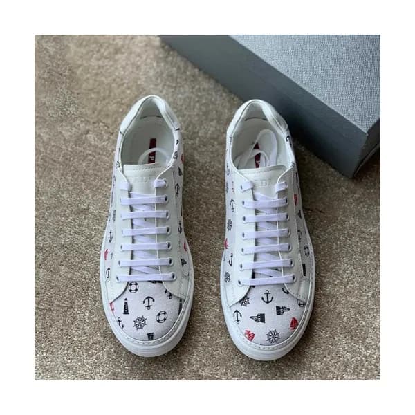 Prada 2019 Mens Leather & Canvas Sneakers - 프라다 20… - 1