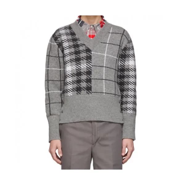 Thom Browne 2019 Mens Strap V-neck Sweater - 톰브라운 … - 1
