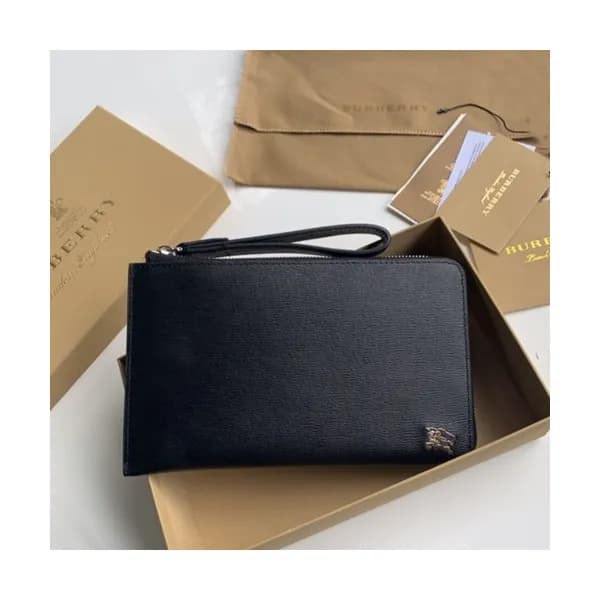 Burberry 2019 Leather Clutch Bag , 21cm - 버버리 2019… - 1