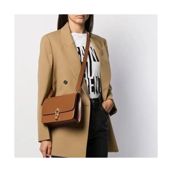 Saint Laurent 2019 Leather Carre Satchel Shoulder … - 1