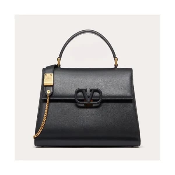 Valentino 2019 Leather Vsling Tote Shoudler Bag,30… - 1