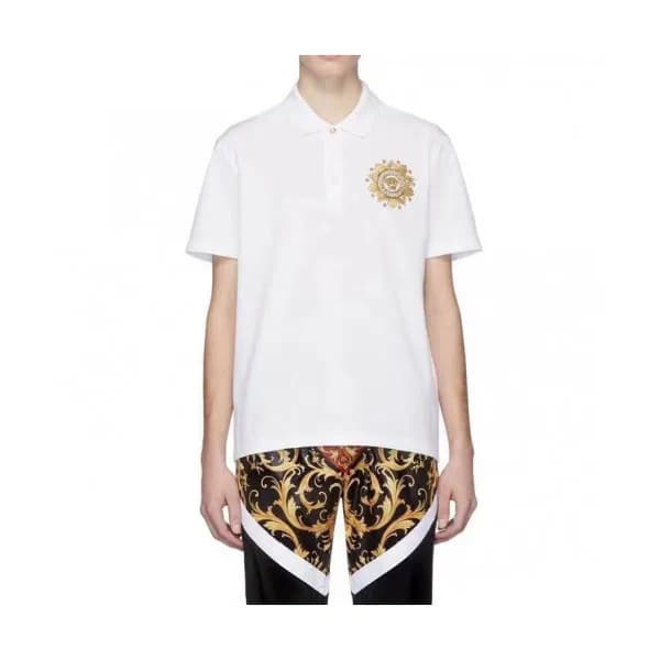 [베르사체]Versace 2019 Mens Logo Cotton Short Sleeved … - 1