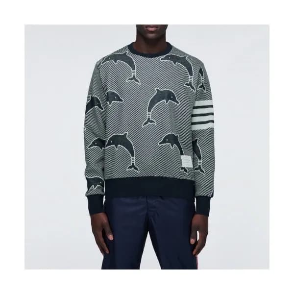 [톰브라운]Thom Browne 2020 Mens Strap Crew-neck Sweate… - 1