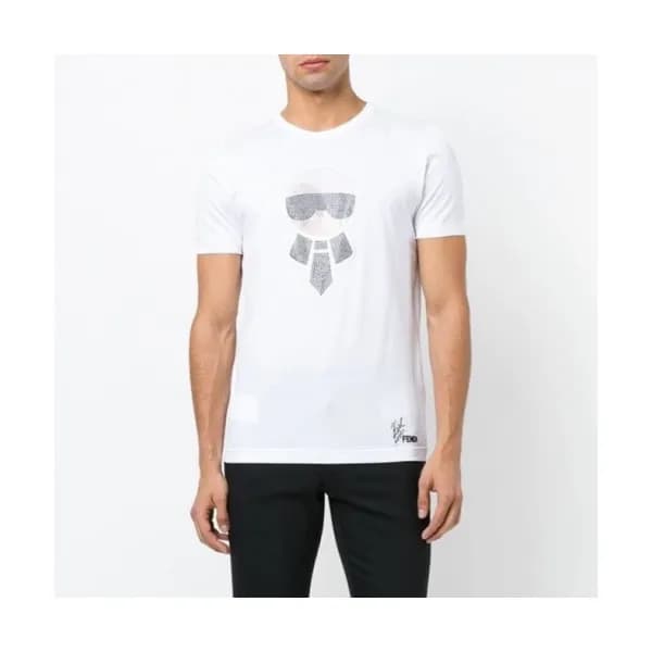[펜디]Fendi 2020 Mens Logo Casual Short Sleeved Tshi… - 1