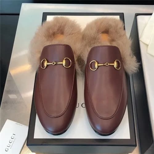 Gucci 2020 Women's Leather Wool Slipper - 구찌 2… - 1