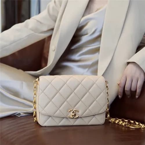 Chanel 2020 Women's Leather Shoulder Bag,17cm … - 1