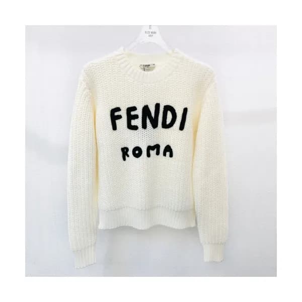 [펜디]Fendi 2020 Womens Logo Crew-neck Wool Sweaters… - 1