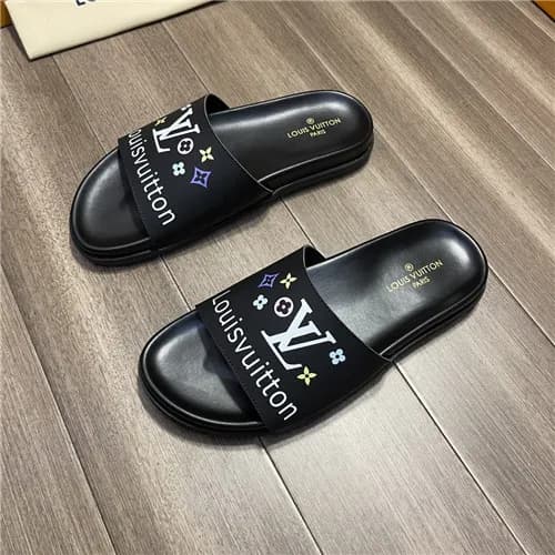 Louis Vuitton 2021 Men's Leather Slipper,LOUS1… - 1