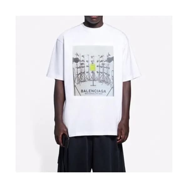 Balenciaga Mm/Wm Logo Cotton Short Sleeved Tshirt… - 1