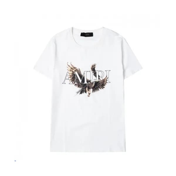 Amiri Mm/Wm Logo Cotton Short Sleeved Tshirts Whit… - 1