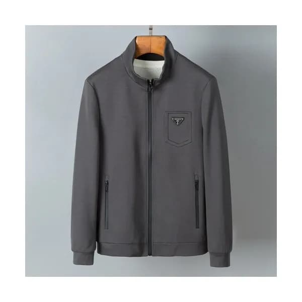 Prada Mens Logo Casual Jackets Gray - 프라다 2021 남성… - 1