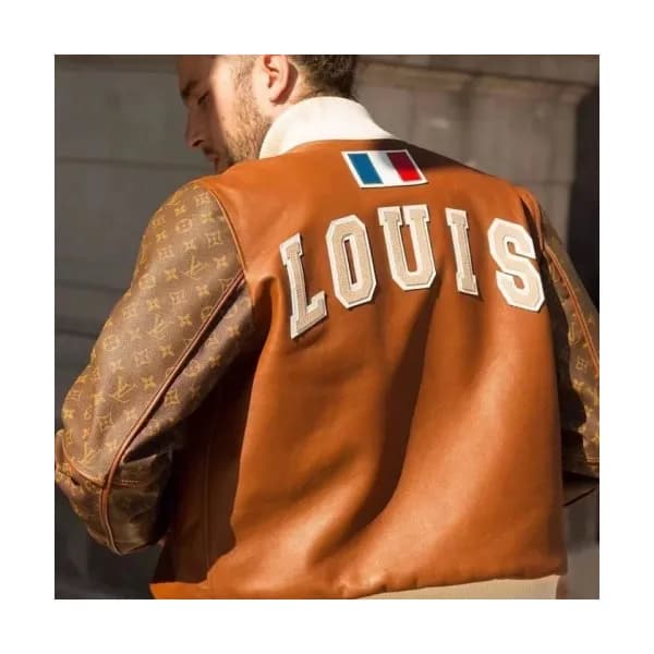 Louis vuitton Mens Logo Leather Jackets Brown - 루… - 1