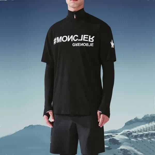 몽클레어 남성 블랙 크루넥 반팔티 - Mens Black Tshirts - moc02479… - 1