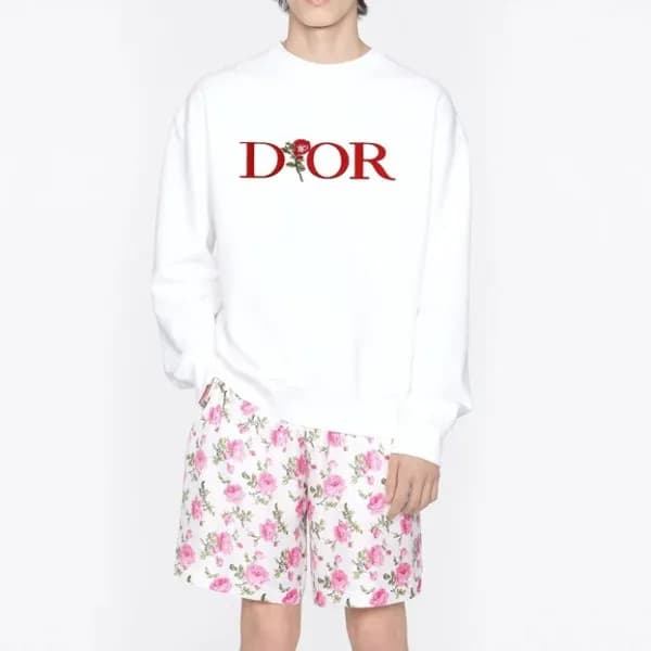 디올 남성 클래식 화이트 맨투맨 - Mens White Tshirts - dio01998x - 1