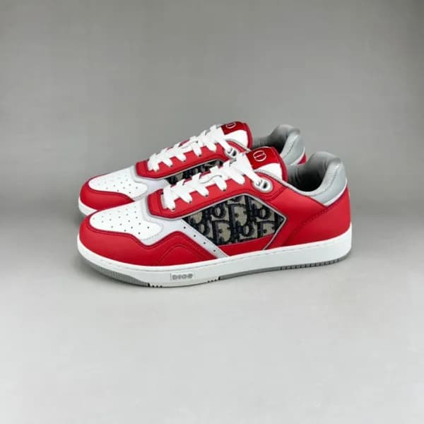 디올 남/녀 캐쥬얼 레드 스니커즈 - Unisex Red Sneakers - dio0200… - 1