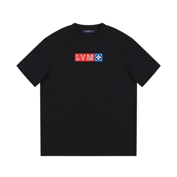 루이비통 남성 블랙 크루넥 반팔티 - Louis vuitton Mens Black Tshi… - 1