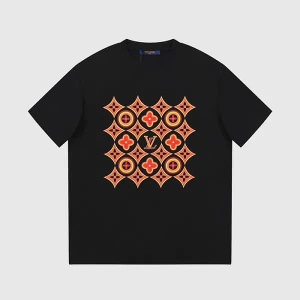루이비통 남성 블랙 크루넥 반팔티 - Louis vuitton Mens Black Tshi… - 1