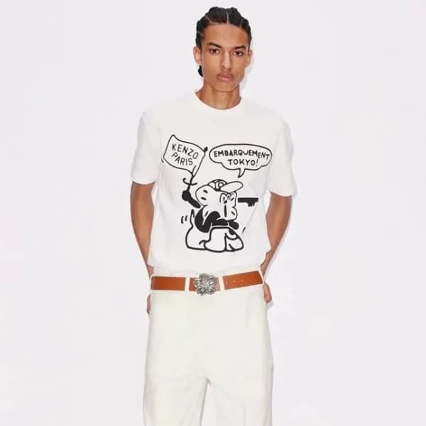겐조 남/녀 화이트 크루넥 반팔티 - Kenzo Unisex White Tshirts - …