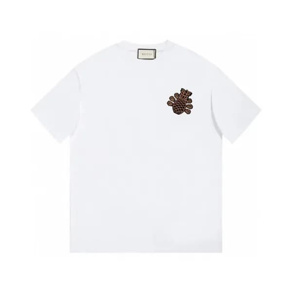 구찌 남/녀 화이트 크루넥 반팔티 - Gucci Unisex White Short slee… - 1