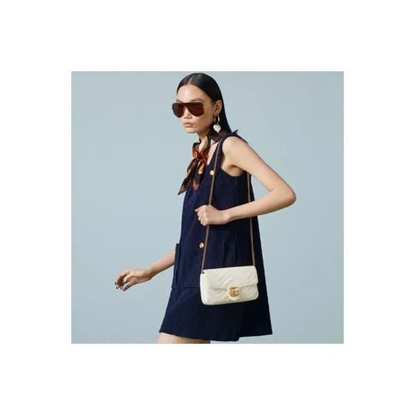 구찌 여성 화이트 GG 마몬트 - Gucci Womens White GG Marmont -… - 1