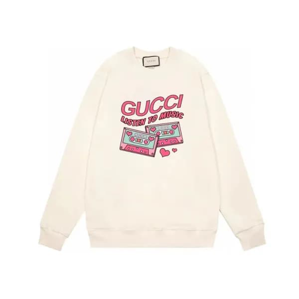 구찌 남성 베이직 아이보리 맨투맨 - Gucci Mens Ivory Tshirts - Gu… - 1