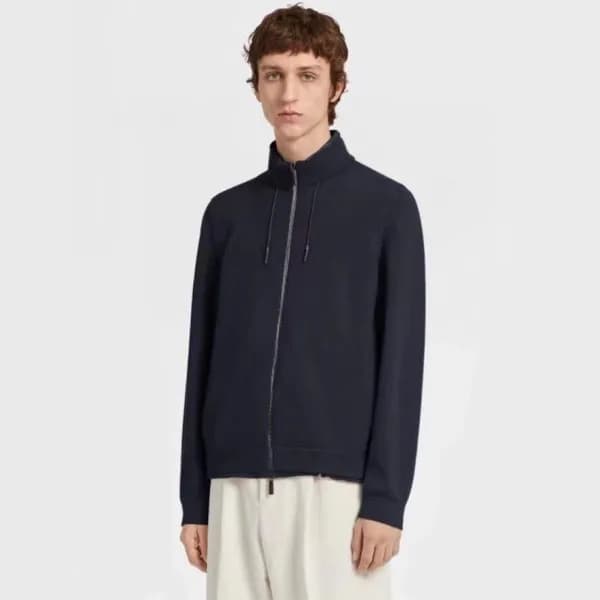 에르메네질도 제냐 남성 네이비 후드 자켓 - Ermenegildo Zegna Mens Na… - 1