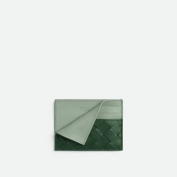 보테가베네타 남성 그린 카드 지갑 - Bottega Veneta Mens Green Car… - 1