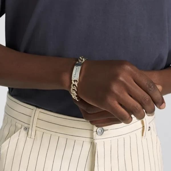 디올 남성 옐로우 골드 팔찌 - Dior Mens Yellow Gold Bangle - a… - 1