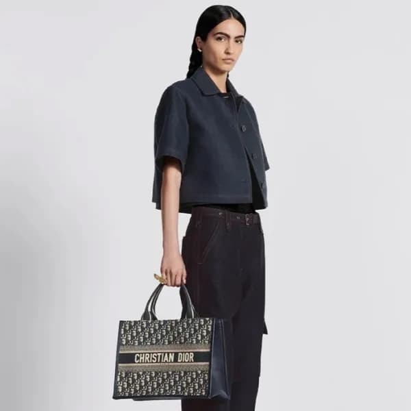 디올 여성 네이비 북토트 - Dior Womens Navy Book Tote - dib12… - 1